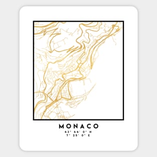 MONACO CITY STREET MAP ART Sticker